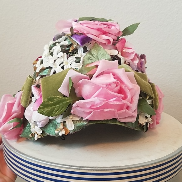 vintage floral hat